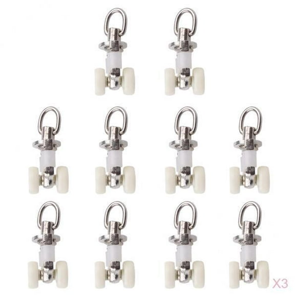 50x Glide White Curtain Rail Gliders Drapes Track Runner Hook Slide Clips Parts 